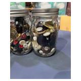 4 Jars of Vintage Buttons