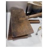 Lot of Antique Wool Cards, Bookend Mugs, Flying Pig, Cintron Pins