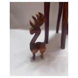 3 Vintage Wooden Deer