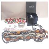 Lot of Misc. Vintage Jewelry and Jones New York Watch