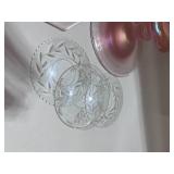 Three Pink Fenton Candle Holders and Three Wax Catchers