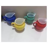 Set of 4 Vintage Hazel Atlas Rainbow Pitchers