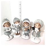 Set of 4 Vintage Homco Bisque Figurines