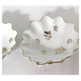 Pair of Vintage Lenwille China Butterfly Nut Dishes