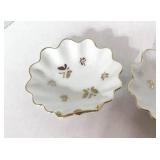 Pair of Vintage Lenwille China Butterfly Nut Dishes