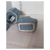 Blue Bird Covered Container and Blue Fiesta Disk Mini Pitcher