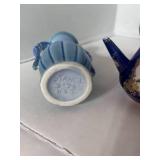 Vintage Hallmark Basket, Stangl Vase. Mini Tea Pot and 2 Chinese Urns