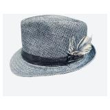 Dark Blue Fedora Hat with Box