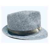 Dark Blue Fedora Hat with Box