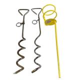 Stake Bundle // 2 - Spiral Dog Stakes / 1 - Outdoor Beverage Holder
