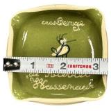 Vintage Pottery Ashtray, 3.5" x 3.5"