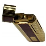 Zippo Antique Slim Lighter Burgundy and Gold Color, 2.75"