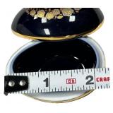 Beautiful Vintage Porcelain Egg Trinket Box, 2.5"X2.25"