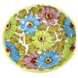 vintage Italian hand-painted ceramic wash basin, mid-20th century, 10.5"