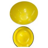 Vintage - yellow plate and bowl set, 8" and 11.25"