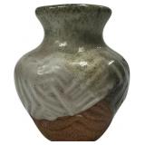 Small Studio Art Pottery Glazed Stoneware Vase, 2.5" TALL