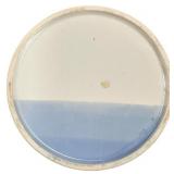 Vintage - Man Fishing with Fish on Delft Style Ashtray 4.5"