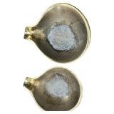 Vintage BRASS 3.5"D ashtray, heavy, 14.58oz, set of 2