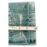 Rare Clipper Ship Art Pottery Ashtray Mens Vanity Trinket Dish Nautical Textured