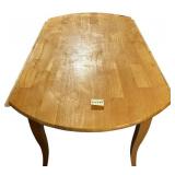 Solid Oak FoldingTable and 2 Chairs 39.5" X 42"