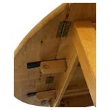 Solid Oak FoldingTable and 2 Chairs 39.5" X 42"