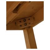 Solid Oak FoldingTable and 2 Chairs 39.5" X 42"