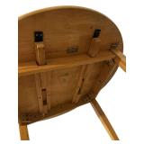 Solid Oak FoldingTable and 2 Chairs 39.5" X 42"