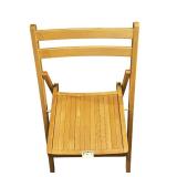Solid Oak FoldingTable and 2 Chairs 39.5" X 42"