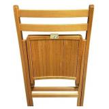 Solid Oak FoldingTable and 2 Chairs 39.5" X 42"