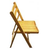 Solid Oak FoldingTable and 2 Chairs 39.5" X 42"