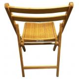 Solid Oak FoldingTable and 2 Chairs 39.5" X 42"