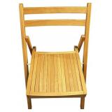 Solid Oak FoldingTable and 2 Chairs 39.5" X 42"