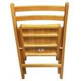 Solid Oak FoldingTable and 2 Chairs 39.5" X 42"