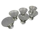 six Libbey Windsor stemless martini glasses set of 6