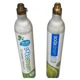 Soda Stream machine w/ 2 CO2 canisters and 1 bottle