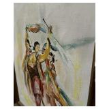 Artist James Lee,Korean dancers in scarf Celebration