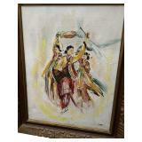 Artist James Lee,Korean dancers in scarf Celebration