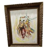 Artist James Lee,Korean dancers in scarf Celebration