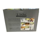 **BRAND NEW** Vintage Anchor Hocking Crystal Glass 3 Tiered Dessert Platter Compote set stackable or singles