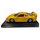 1:18 yellow Ferrari F40 diecast model car