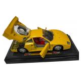 1:18 yellow Ferrari F40 diecast model car