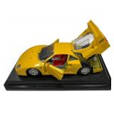 1:18 yellow Ferrari F40 diecast model car