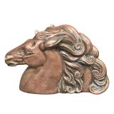 Antique / Heavy Brass Running Horses Statue and Solid Copper Horse Head Statue , Weight in Photos