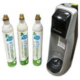 SodaStream Machine Black with 3 bottles of CO2
