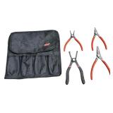 KNIPEX Precision Snap Ring Pliers Set in Tool Roll (4-Piece)