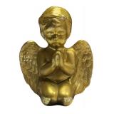 Vintage Gold-Colored Praying Angel Cherub ornament