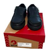 Billy Footwork Size 8 Black Laceless Oxford Black