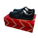 Billy Footwork Size 8 Black Laceless Oxford Black