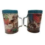 Best Friends Collection, Collection consists of 1 mug, 2 square storage tins, 3-pc set matching storage tins, 1 desktop mailbox, set of salt and pepper shakers.