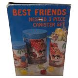 Best Friends Collection, Collection consists of 1 mug, 2 square storage tins, 3-pc set matching storage tins, 1 desktop mailbox, set of salt and pepper shakers.